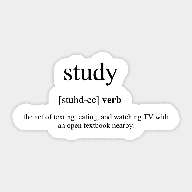 Study Definition | Dictionary Collection Sticker by DefinitionDictionaryCollection